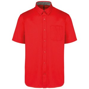 Kariban K587 - Men's Ariana III short-sleeved cotton shirt Red