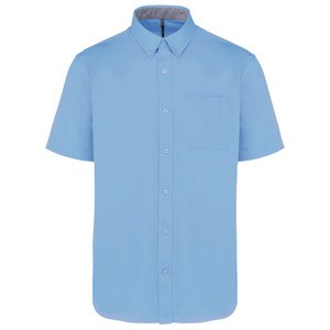 Kariban K587 - Men's Ariana III short-sleeved cotton shirt Sky Blue