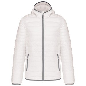 Kariban K6110 - Men's lightweight hooded down jacket White