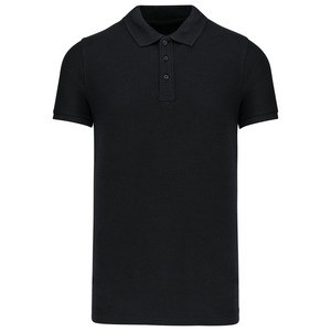 Kariban K209 - Men's short-sleeved organic piqué polo shirt Black