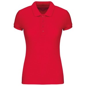 Kariban K210 - Women's short-sleeved organic piqué polo shirt Red