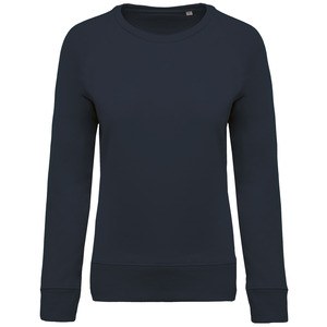 Kariban K481 - Women's organic round neck sweatshirt with raglan sleeves Navy