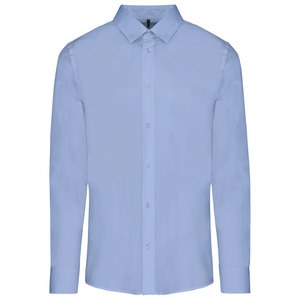 Kariban K513 - Men’s long-sleeved cotton poplin shirt Bright Sky