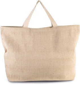 Kimood KI0260 - Large rustic spirit tote shopping bag Rustic Natural