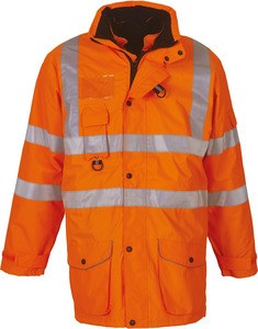 Yoko YHVP711 - Hi-Vis Multi-Functional 7-in-1 Parka Hi Vis Orange