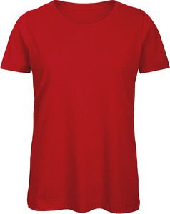 B&C CGTW043 - Women's Organic Inspire round neck T-shirt Red