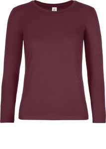 B&C CGTW08T - Women's long sleeve t-shirt #E190 Burgundy