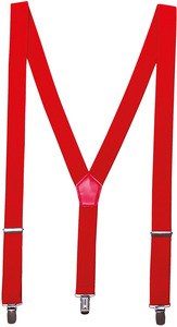 Premier PR701 - Clip-on suspenders Red