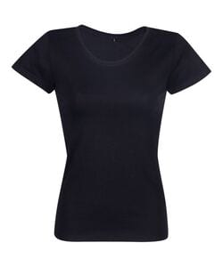 RTP Apparel 03260 - Cosmic 155 Women Short Sleeve Cut And Sewn T Shirt Deep Black