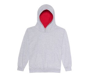 AWDIS JH03J - Childrens sweatshirt with contrasting hood