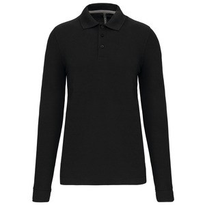 WK. Designed To Work WK276 - Men's long-sleeved polo shirt Black