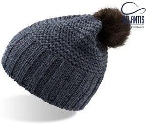 Atlantis AT135 - Monte bianco pompom beanie Avio/Brown