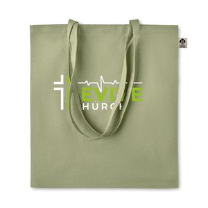 GiftRetail MO6189 - ZIMDE COLOUR Organic cotton shopping bag Green