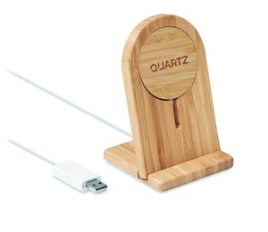 GiftRetail MO6369 - HINTOIS Portable magnetic charger 10W Wood