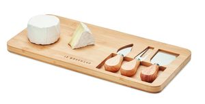 GiftRetail MO6414 - GLENAVY Bamboo Cheese board set Wood