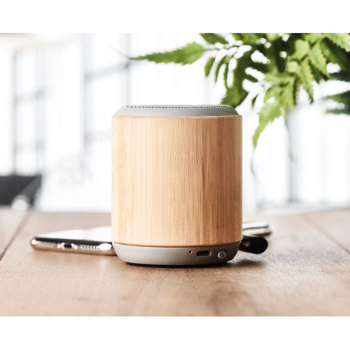 GiftRetail MO6428 - RUGLI 5.0 wireless bamboo speaker