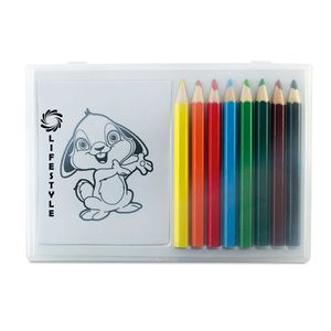 GiftRetail MO7389 - RECREATION Wooden pencil colouring set Multicolour