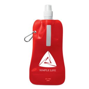 GiftRetail MO8294 - Folding flask Transparent Red