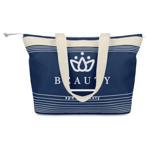 GiftRetail MO8710 - PALAWAN Beach bag combi 600D/canvas Blue