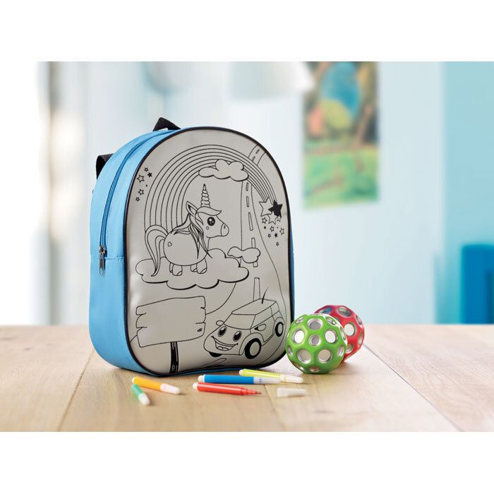 GiftRetail MO9207 - BACKSKETCHY Backpack with 5 markers