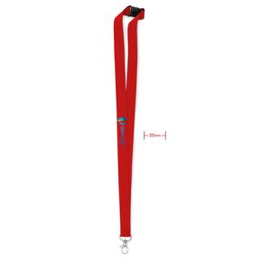 GiftRetail MO9354 - PANY Lanyard hook and buckle 20 mm Red