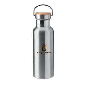 GiftRetail MO9431 - HELSINKI Double wall flask 500 ml matt silver