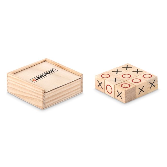 GiftRetail MO9493 - Wooden tic tac toe game