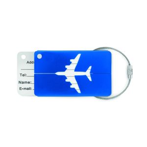 GiftRetail MO9508 - FLY TAG Aluminium luggage tag Royal Blue