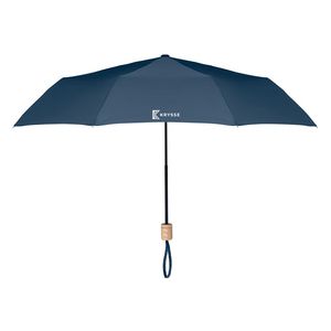 GiftRetail MO9604 - TRALEE 21 inch RPET foldable umbrella Blue