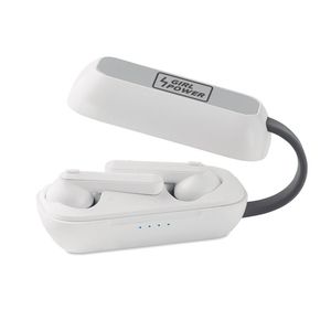 GiftRetail MO9768 - FOLK TWS wireless charging earbuds White