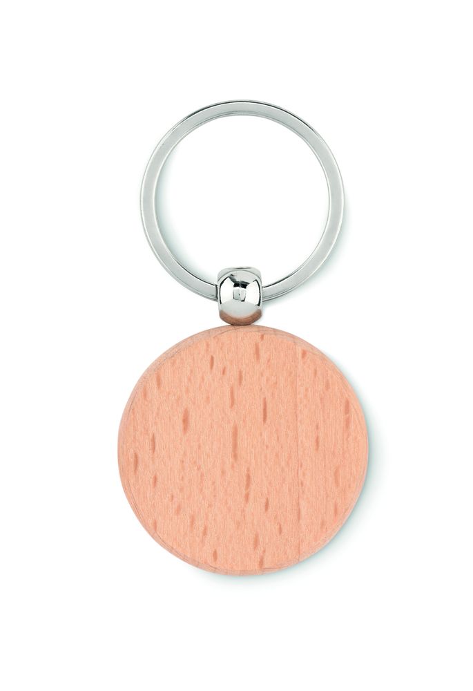 GiftRetail MO9773 - TOTY WOOD Round wooden key ring
