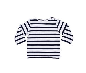 Babybugz BZ052 - Baby sailor T-shirt White / Navy