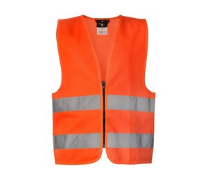 Korntex KX100 - Child safety vest with zipper Orange
