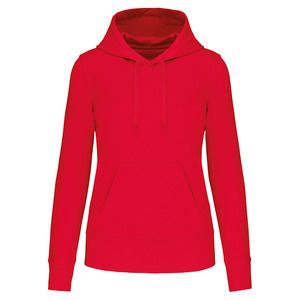 Kariban K4028 - Ladies' eco-friendly hooded sweatshirt Red