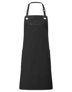 Premier PR121 - “Barley” eco-friendly contrasting apron Black / Charcoal