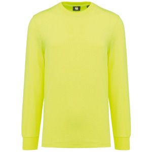 WK. Designed To Work WK303 - Unisex eco-friendly long sleeve t-shirt Fluorescent Yellow