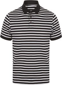 Front Row FR230 - Striped jersey polo shirt