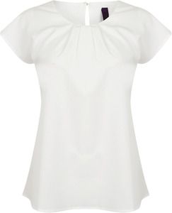 Henbury H597 - Ladies pleat front blouse