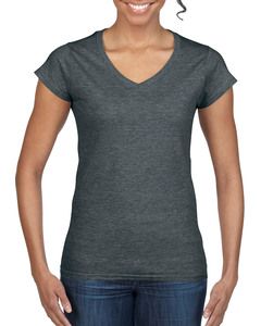 GILDAN GIL64V00L - T-shirt V-Neck SoftStyle SS for her Dark Heather