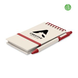 GiftRetail MO6837 - MITO SET A6 milk carton notebook set Red