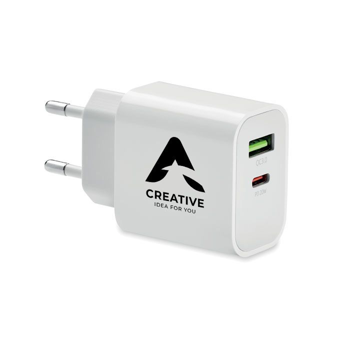 GiftRetail MO6879 - PORT 18W 2 port USB charger EU plug