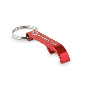 GiftRetail MO6923 - OVIKEY Recycled aluminium key ring Red
