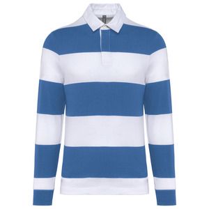 Kariban K285 - Unisex long-sleeved striped polo shirt