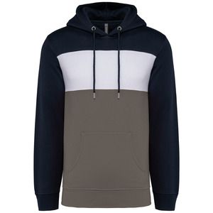 Kariban K4016 - Unisex tricolour hooded sweatshirt