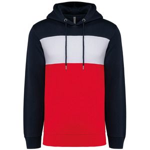 Kariban K4016 - Unisex tricolour hooded sweatshirt