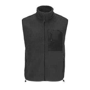 SOL'S 04041 - Fury Bw Unisex Sherpa Bodywarmer CarboGrey/Black