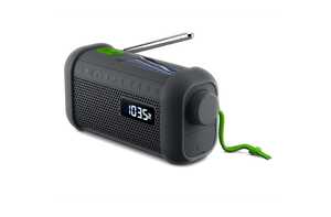 Inside Out LT55019 - MH-08 | Muse radio bluetooth speaker with solar and wind-up mechanism Black
