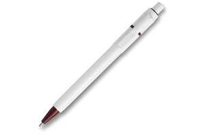 TopPoint LT80906 - Ball pen Baron hardcolour (RX210 refill) White/Dark Red
