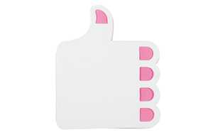 TopPoint LT91824 - Adhesive notes Thumbs-up white / dark pink