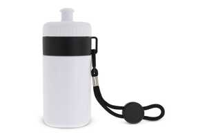 TopPoint LT98785 - Sports bottle with edge and cord 500ml White / Black